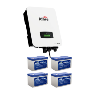UPS система 4 бр. 100 Ah GEL акумулатора + хибриден инвертор Afore 6 kW – 2 MPPT