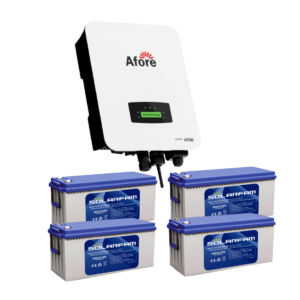 UPS система 4 бр. 200 Ah GEL акумулатора + хибриден инвертор Afore 6 kW – 2 MPPT