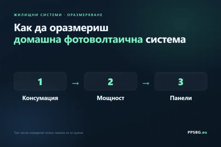 Три стъпки за оразмеряване: консумация, мощност, панели