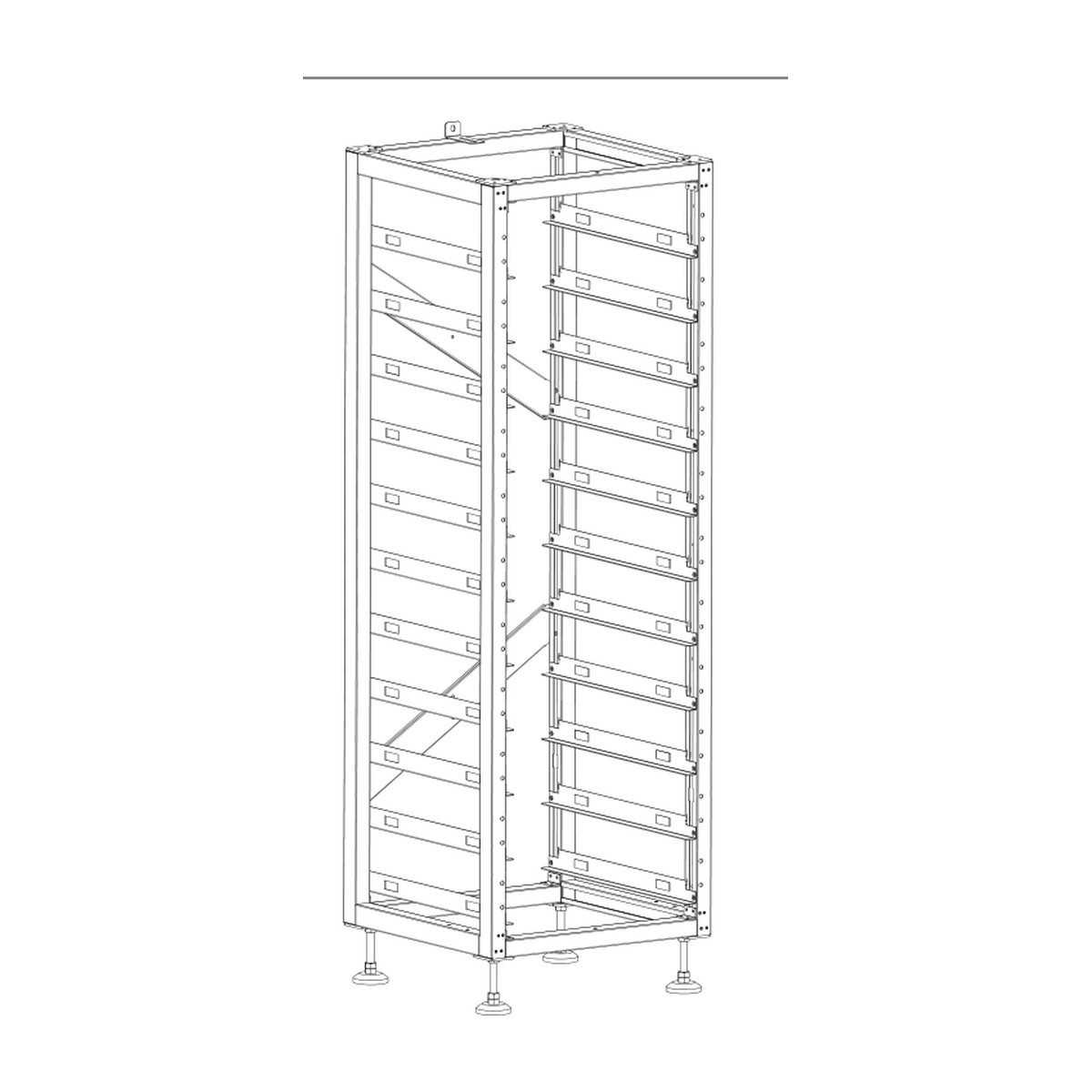 Шкаф за високоволтови батерии Deye BOS-A-Rack11 за 10 модула BOS-A
